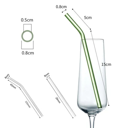 8mm Clear Glass Straws